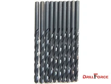 10Pcs 15/64 Inch Black High Speed Steel General Jobber Drill Bits for Metal 