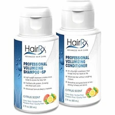 HairRx Professional Volumizing Shampoo +SP (for Oily Scalps) & Conditioner Trave