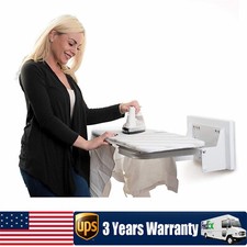 Wall-Mounted Ironing Table 180&deg; Swivel Foldable Space Saving Ironing Board White