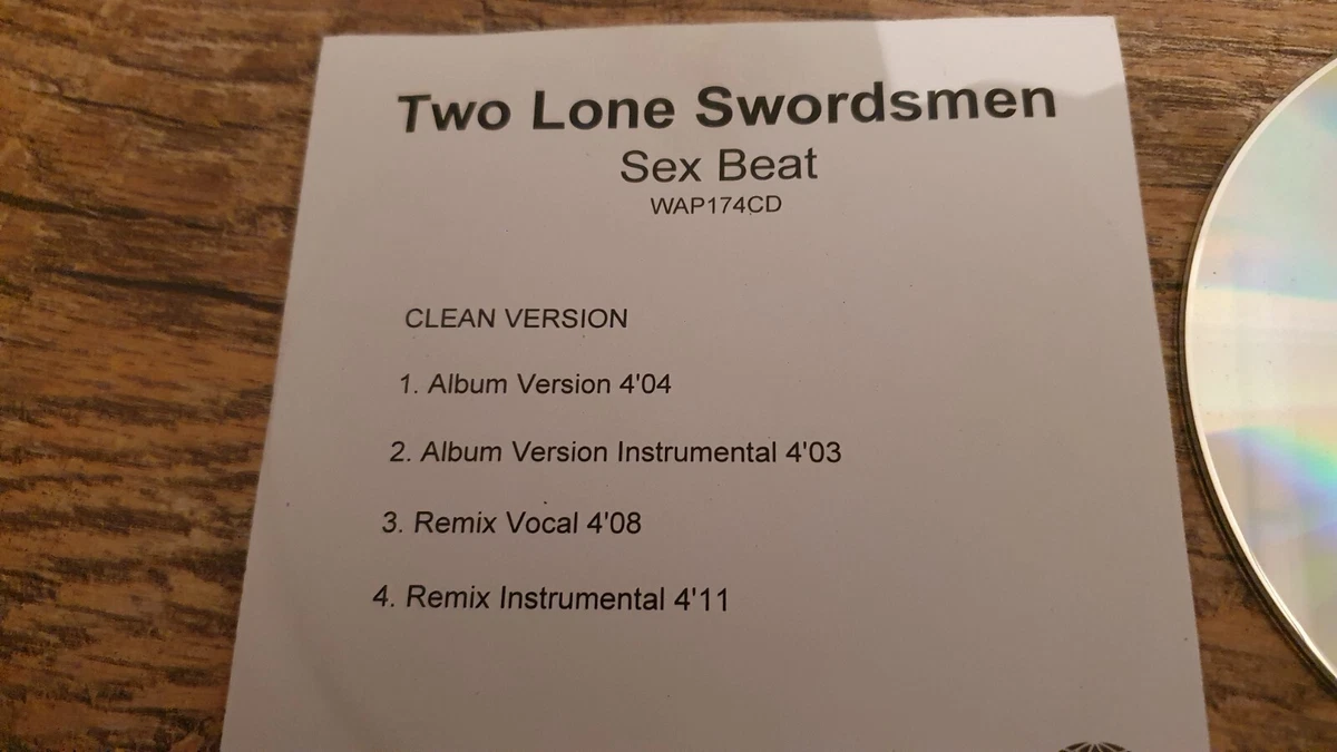 Two Lone Swordsmen - Sex Beat - 4 MIX CD PROMO | eBay