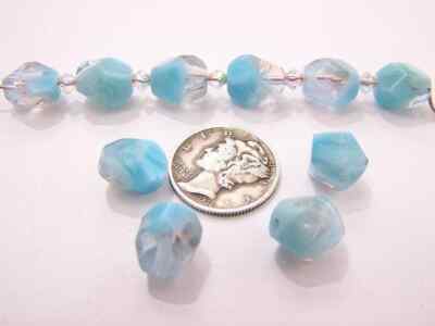 Faceted Glass 10mm Nugget Beads