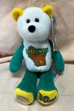 Wisconsin State Bear  Quarter 45th Limited Treasures Coin Plush Beanie