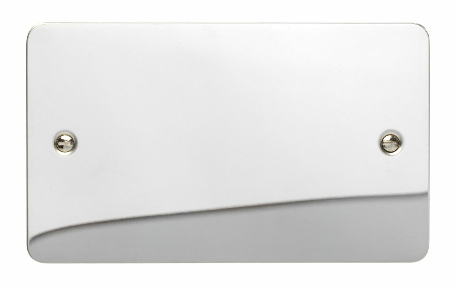 Varilight XFCDB Ultraflat Polished Chrome 2 Gang Double Blank Plate