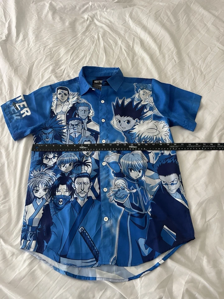 Hot Topic Hunter x Hunter Button Up Shirt All Over Print Men’s Size Medium 131 - Image 2 of 4