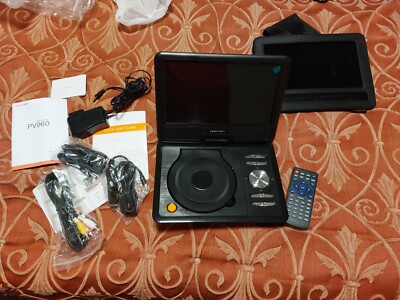 APEMAN PV960 Portable DVD Video Player with Swivel Screen & Car