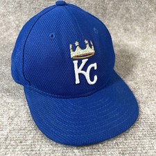 Toddler Kansas City Royals Fitted Hat 6 3/8 New Era 59Fifty Little Kids Blue Cap