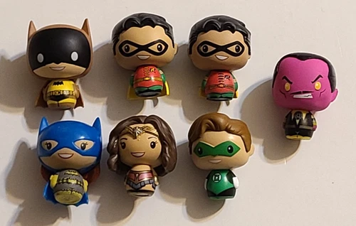 Funko Pint Size Heroes DC Comics Lot of (7) w/Batman/Robin/Batgirl/Wonder Woman+