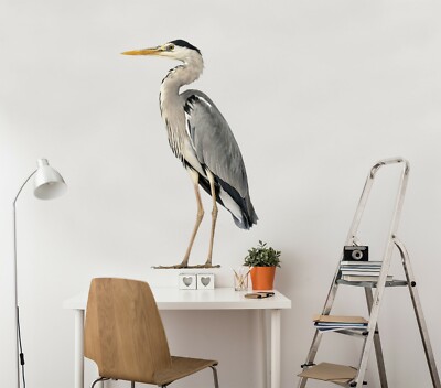 3D Grau Kran C717 Tier Wallpaper Wandbild Poster Wandaufkleber Abziehbild Zoe