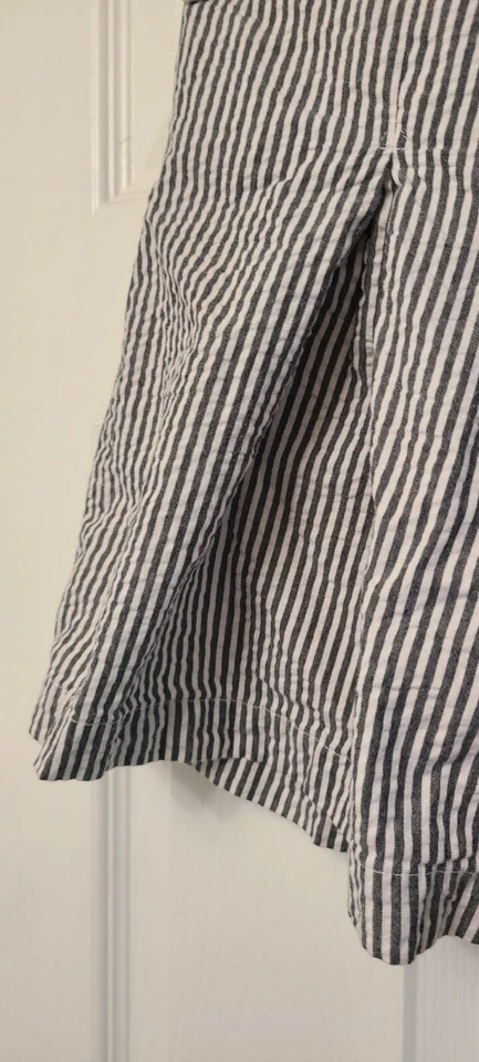 AMERICAN APPAREL Gris Rayas Cintura Alta Flutter Plisado Caliente Corto S UNA SOLA ROPA Foto 4 de 4