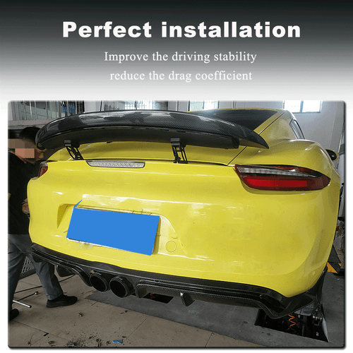 For Porsche Cayman Boxster 981 Coupe 13-16 Carbon Fiber Rear Trunk Spoiler Wing - Picture 2 of 12