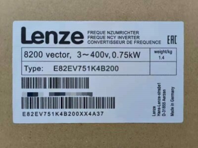 E82EV751K4B200 NEW LENZE E82EV751_4B200 Inverter 8200 Vector 3-400v 0.75kW