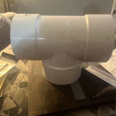 New NDS 6 in. Tee PVC Sewer and Drain Hub x Hub x Hub 6p01