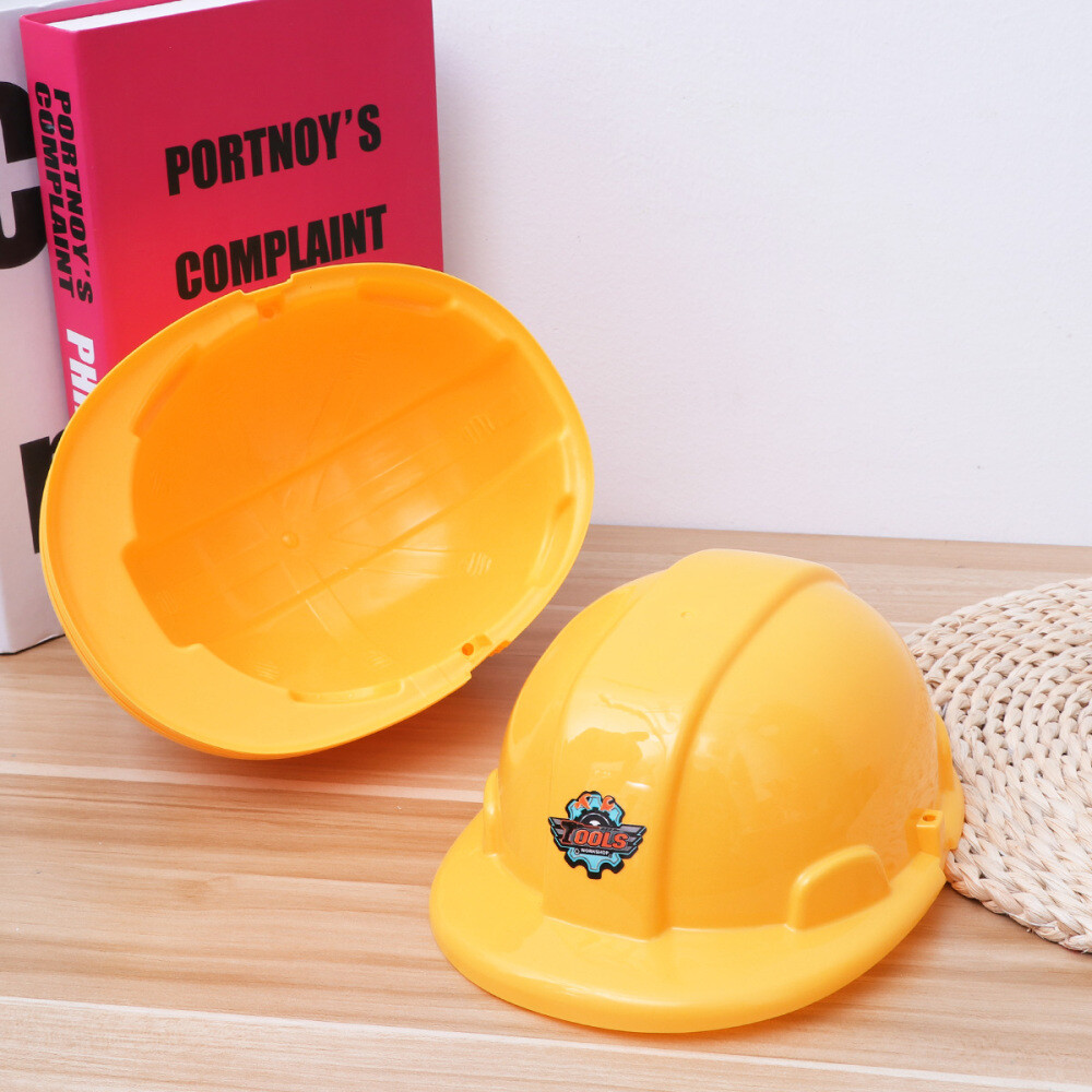 6 Pcs Plastic Construction Hard Hats Toy Simulation Engineering Helmet