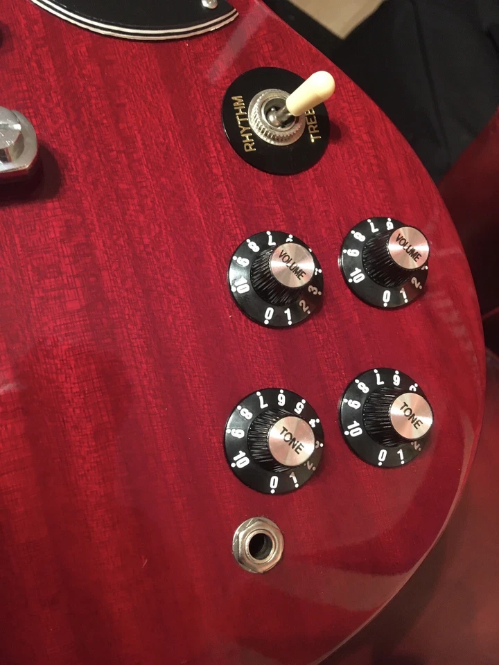 Witch Hat Blacktop Guitar Knobs Volume Tone SG Epiphone Gibson Fender 6mm