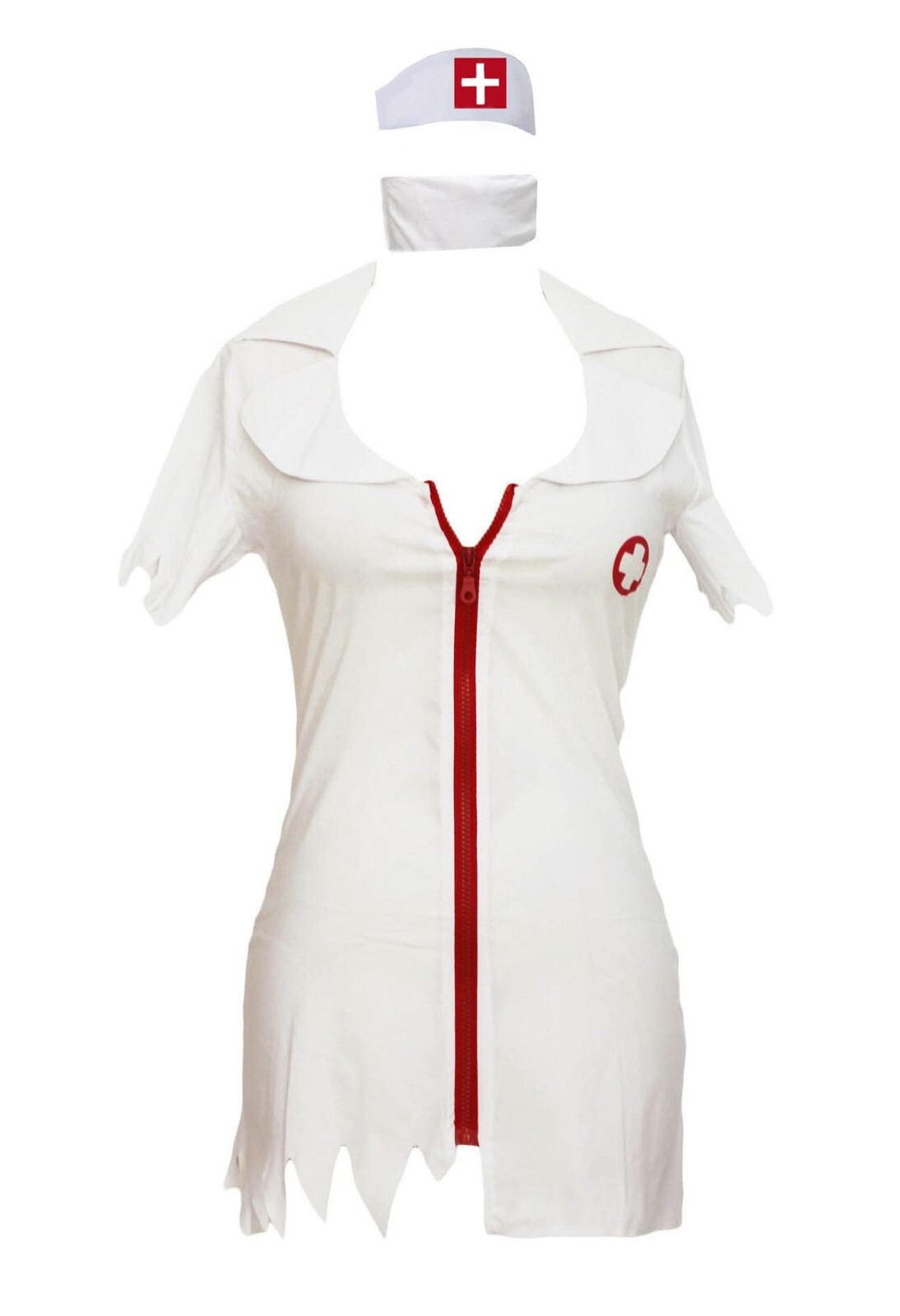 Adult Zombie Nurse Fancy Dress Costume Womens Halloween Horror Nurse