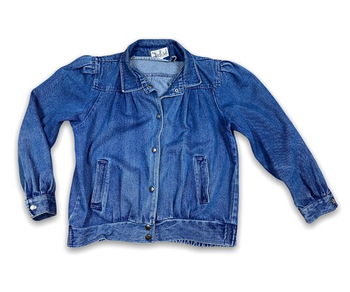 Vtg 80s Jack Set Denim Jean Jacket 