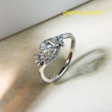 14K White Gold Over 1.81CT Round Cut Lab-Created Diamond Engagement Wedding Ring