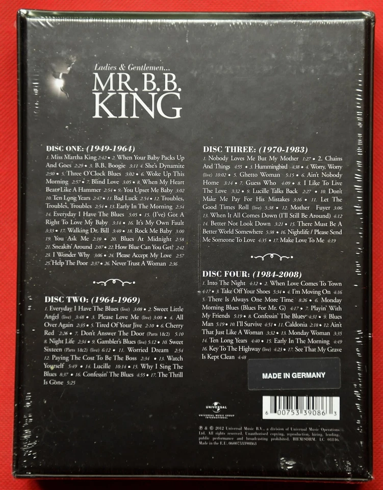 B.B. King – Ladies & Gentlemen... Mr. B.B. King - BOX SET - 4x CD  2012  SEALED - Bild 3 von 4