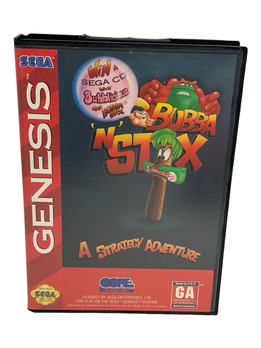 Bubba 'N' Stix (Sega Genesis, 1993) CIB Complete w/ Manual