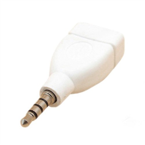 Converter Adapter USB 2.0 Female To 3.5mm Male AUX Audio Car Plug Jack White - Zdjęcie 2 z 6