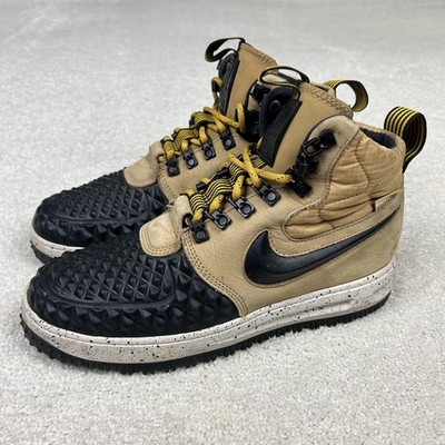 Nike Lunar Force 1 Duckboot Shoes Mens Size 8 Beige Metallic Gold Winter Boots