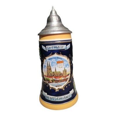 Vintage Handarbeit German Stein Schmitt & Sohn - Deutschland handbemalt mit Deckel