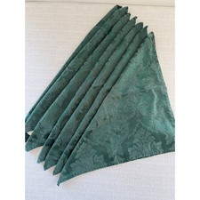 Vintage Waterford Green Damask Napkins  Set o...