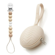  Natural Bundle Duo, Pacifier Case Holder  Silicone Pacifier Clip for Baby