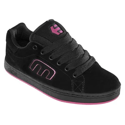 Etnies Callicut Womens Classic Skate Trainers Shoes Black Pink Size UK 4-8