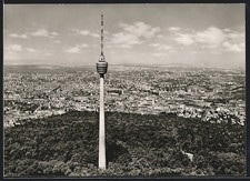 Ansichtskarte Stuttgart, Fernsehturm mit Stadtpanorama 