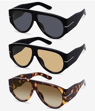 Oversized Retro Aviator Sunglasses for Women Men Trend 70s Thick Classic Vintage