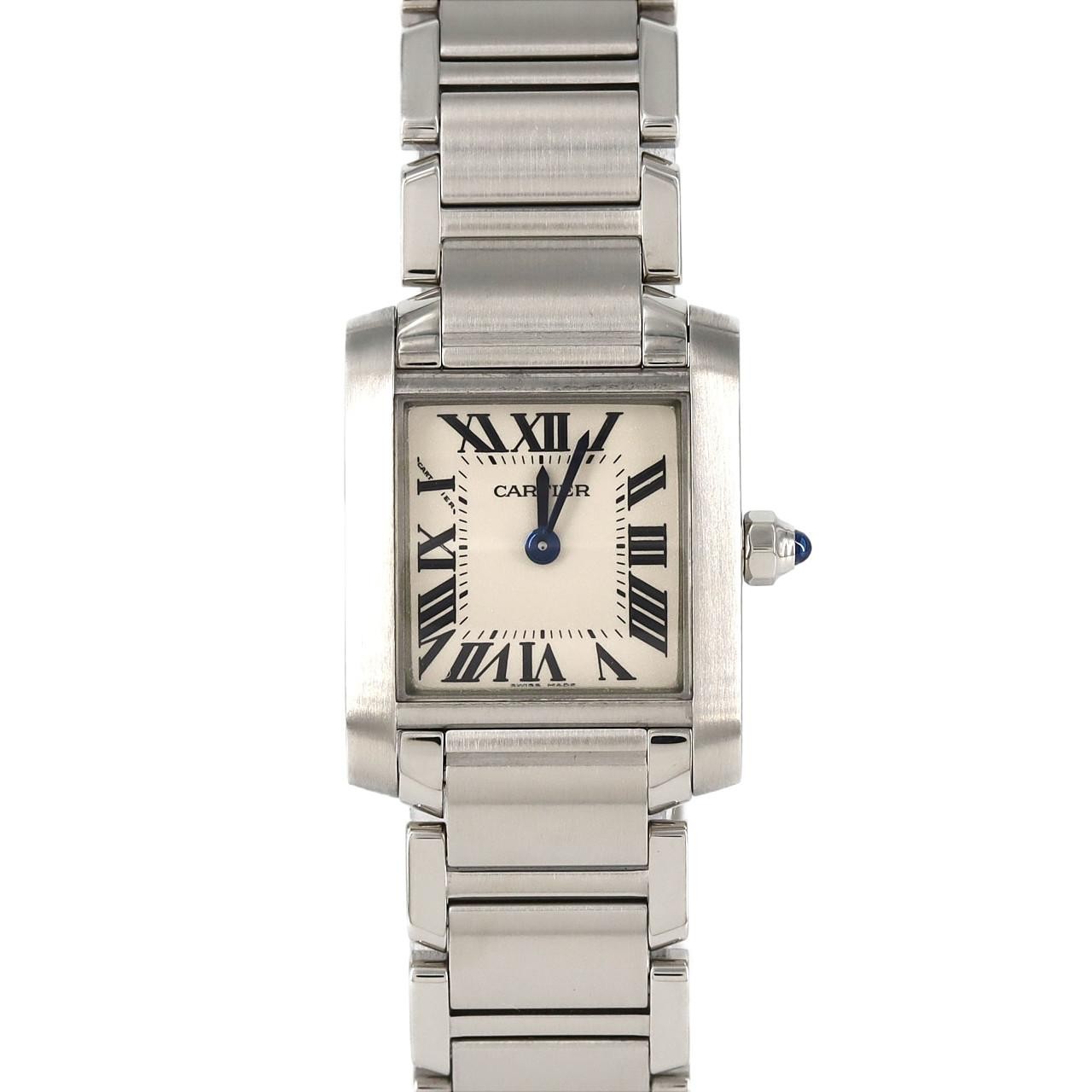 Cartier Tank Francaise SM Quartz Watch W51008Q3 Stainless Steel