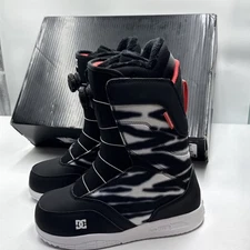 WOMEN'S DC SEARCH Model BOA SNOWBOARD BOOTS Zebra Animal Print Size 8