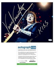 KISS Vinnie Vincent Signed Autographed 11x14 Photo Exact Proof ACOA Witness ITP