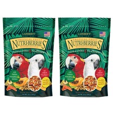 Tropical Fruit Nutri-Berries Bird Food 10 Ounce Pack of 2 - Non-GMO for Macaws