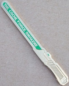 Cache Saber 6" Mega Geocoin - Green Glow - Activated & Adoptable - TB7DHQP