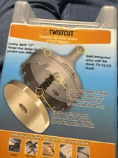 2-1/2 In. Carbide Tipped Hole Cutter with 1 In. D of Cut and Auto Ejecting Slug