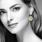 18k Diamond Tanzanite Earring changeable removable Brilliant chandelier Dangle — photo 4