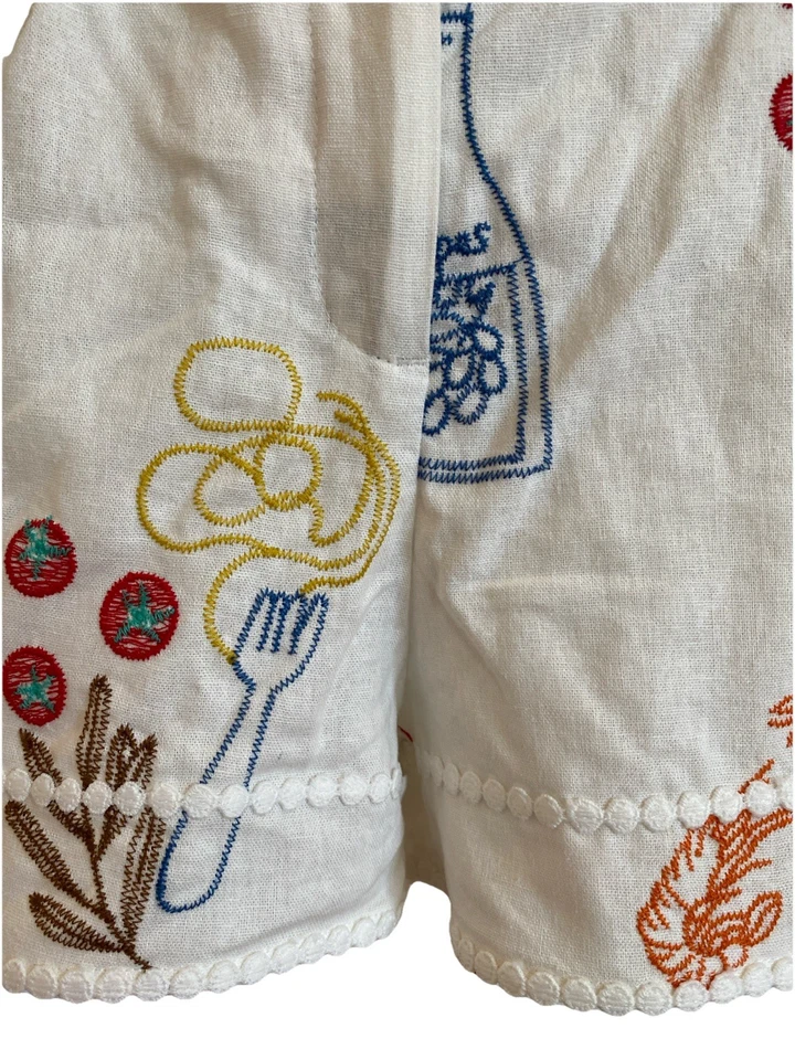 Caroline Constas Linen Crochet Boho Coastal Short Women’s size 10 - Image 4 of 4