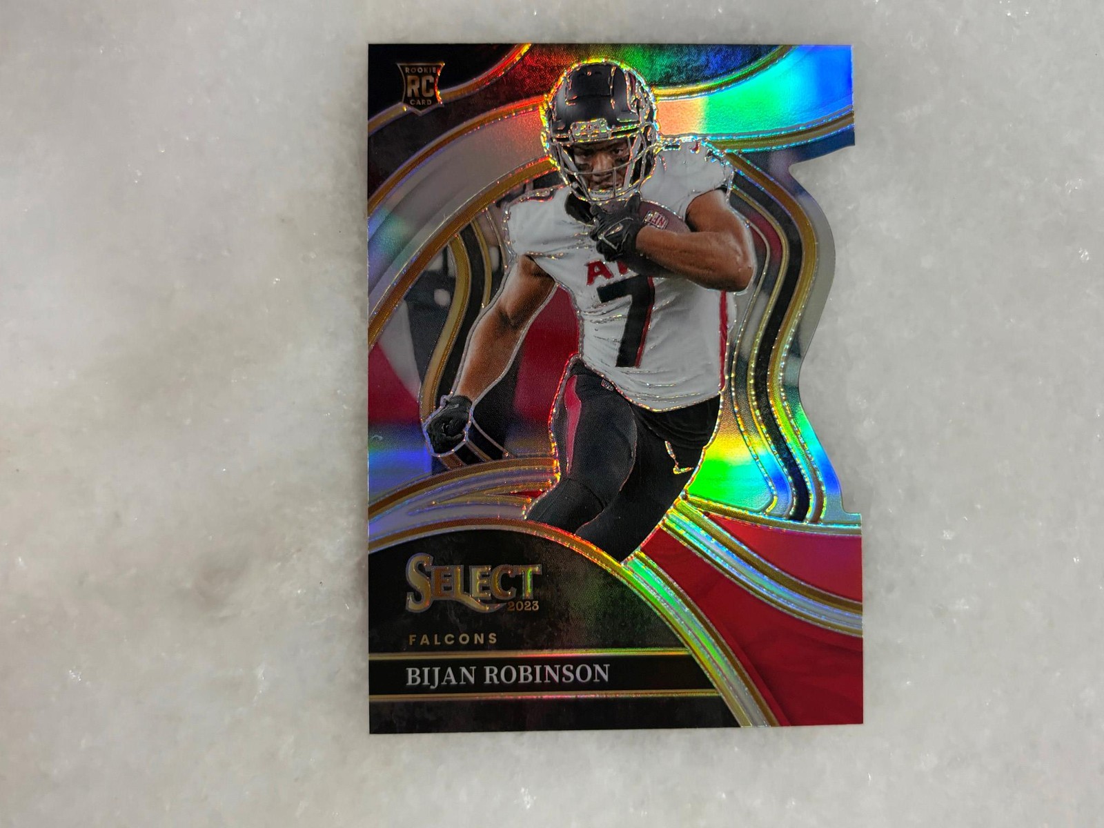 Bijan Robinson 2023 Select Club Silver Prizm Rookie RC Die-Cut Falcons E46