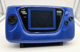 SEGA Game Gear Restored - Blue - Recapped, New Glass Lens, AC Adapter, Tested