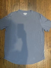 Jack Archer Performance T Shirt Mens XL Blue Curve Hem Short Sleeve Crew Neck