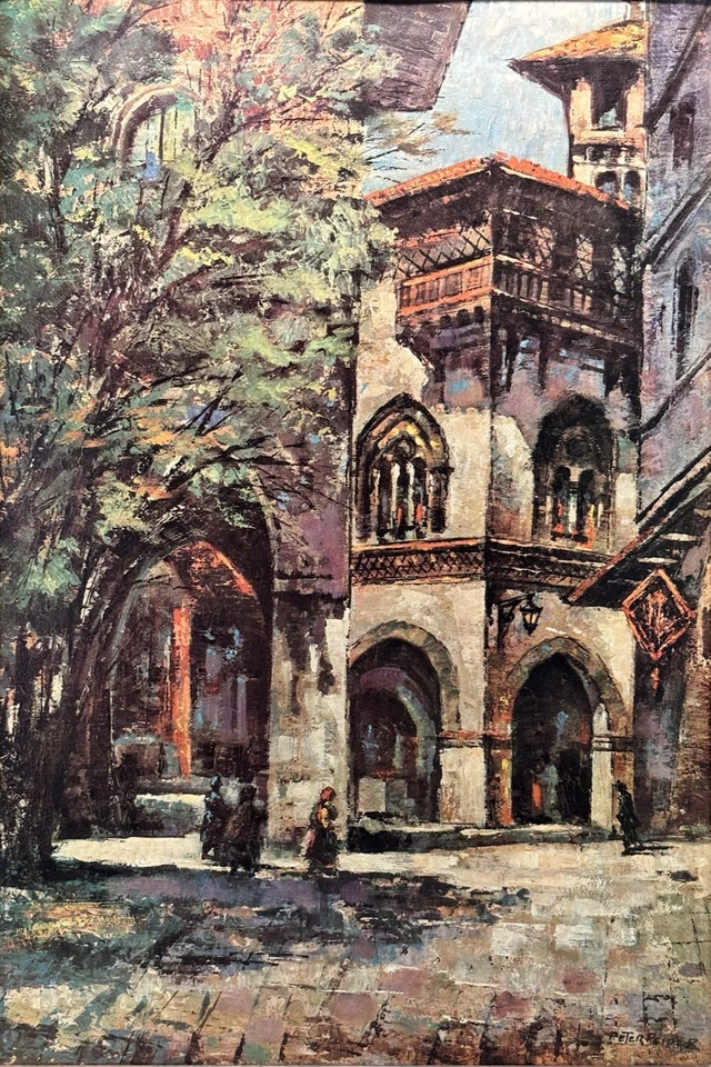 GRANDE Decoración Artística España Enmarcada, “Sevilla” Peter Peiper, Regalos Bellas Artes Raros De Colección Foto 2 de 4