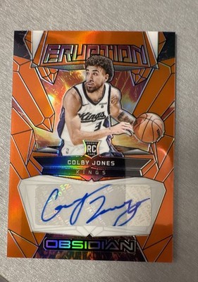 2023-24 Panini Obsidian - Rookie Eruption Autographs Colby Jones #RE-CBY...