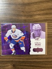 2023-24 Upper Deck Ice Hockey Rookies Samuel Bolduc Purple Parallel #136
