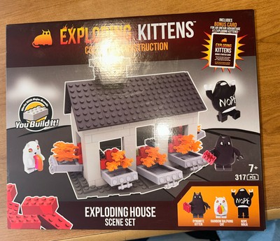 Exploding Kittens EXPLODING HOUSE Construction  Set 317 pieces Bonus Card NEW