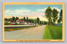 Vintage New Hampshire Postcard BRISTOL Bungalo Village Newfound 1942