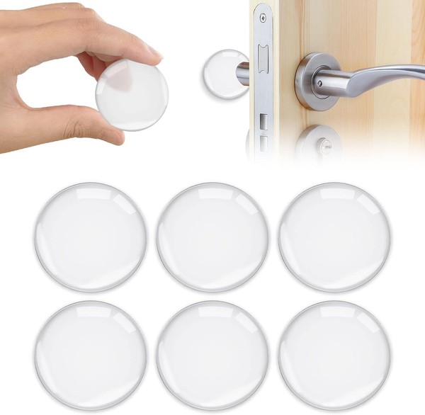 TüRstopper 6 StüCk Transparent Selbstklebend 40X8Mm Runde SchüTzend FüR Wand-image