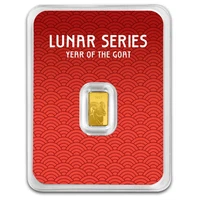 2027 PAMP Lunar Year of the Goat 1 Gram Gold Bar in TEP