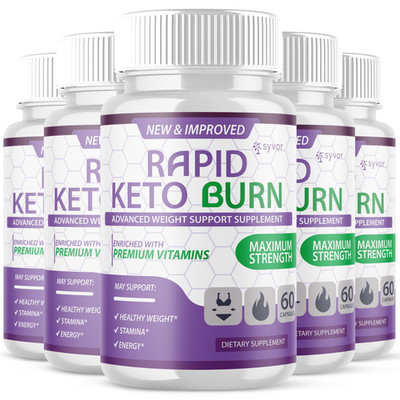 (5 Pack) Rapid Keto Burn Advanced Formula Energy & Fitness Supplement 300 Caps